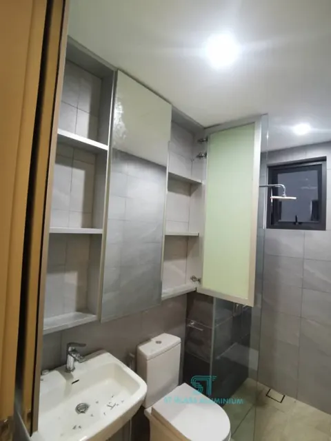 4G Toilet Mirror Cabinet — Cabinet Series by ST Glass Aluminium thumbnail 2