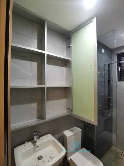 4G Toilet Mirror Cabinet — Cabinet Series by ST Glass Aluminium thumbnail 3