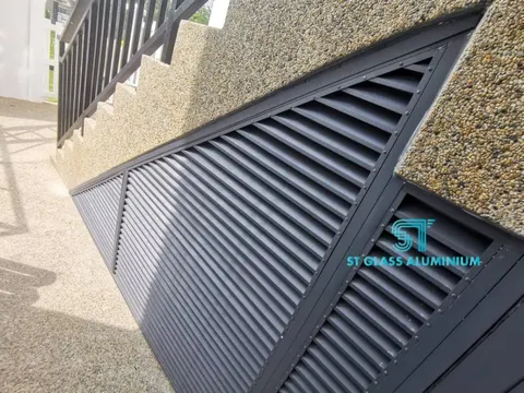 Aluminium Louvers Door — Louvred & Aluminium Hollow by ST Glass Aluminium thumbnail 4