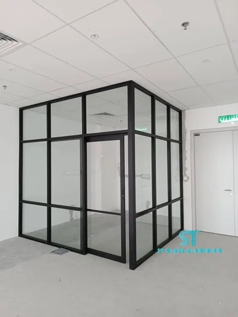 Glass Partitions V Hanging Door