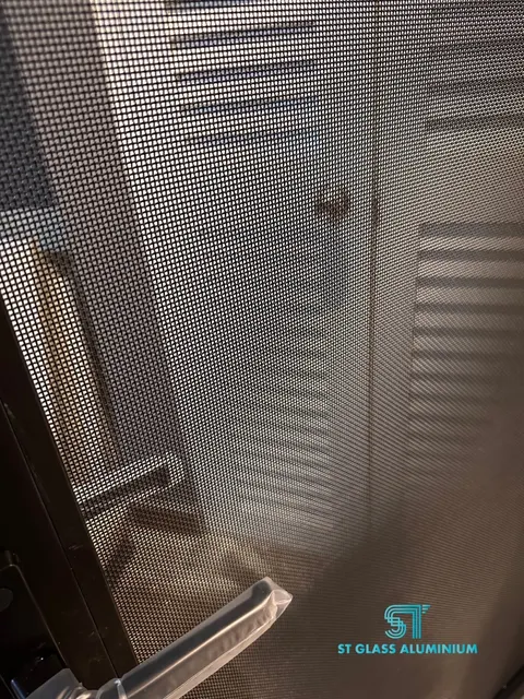 Mesh Swing Door — Security Mesh by ST Glass Aluminium thumbnail 2