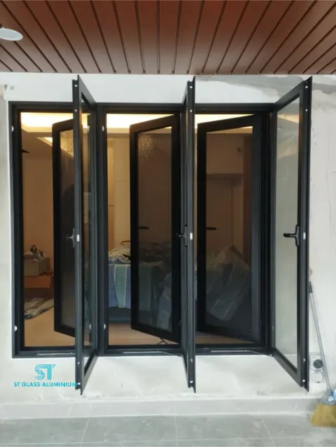 Multipoint Window With Security Mesh — Security Mesh by ST Glass Aluminium thumbnail 2