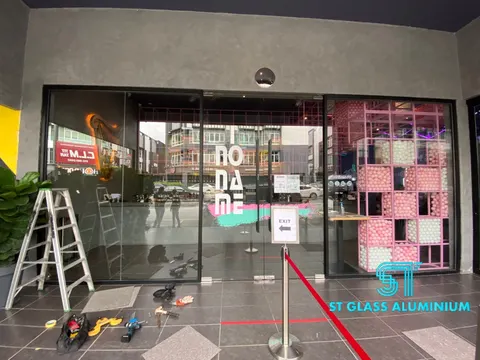 Tempered Glass Door — Tempered Glass Door by ST Glass Aluminium thumbnail 2