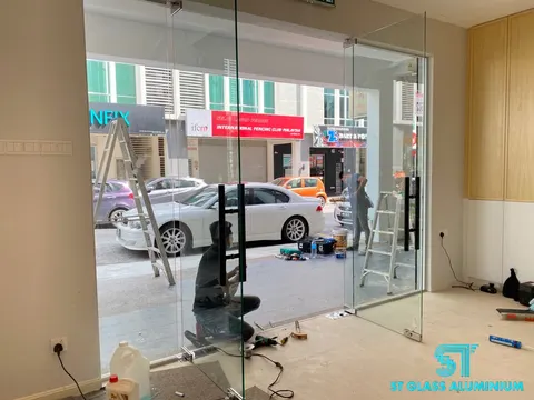 Tempered Glass Door — Tempered Glass Door by ST Glass Aluminium thumbnail 3