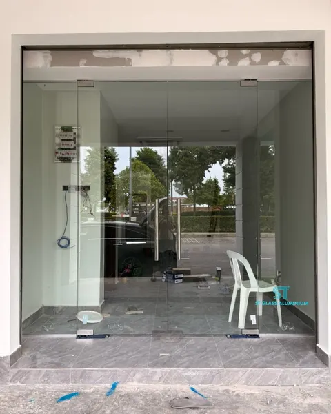Tempered Glass Door — Tempered Glass Door by ST Glass Aluminium thumbnail 1