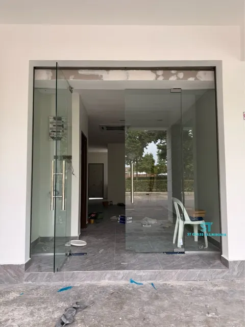 Tempered Glass Door — Tempered Glass Door by ST Glass Aluminium thumbnail 2