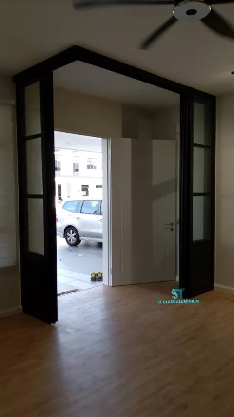 Hanging Sliding Door — Trackless Sliding Door by ST Glass Aluminium thumbnail 2