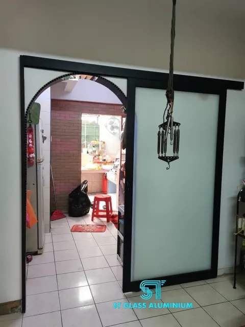 Hanging Sliding Door — Trackless Sliding Door by ST Glass Aluminium thumbnail 2