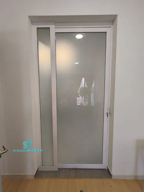 Hanging Sliding Door With Fixed Glass